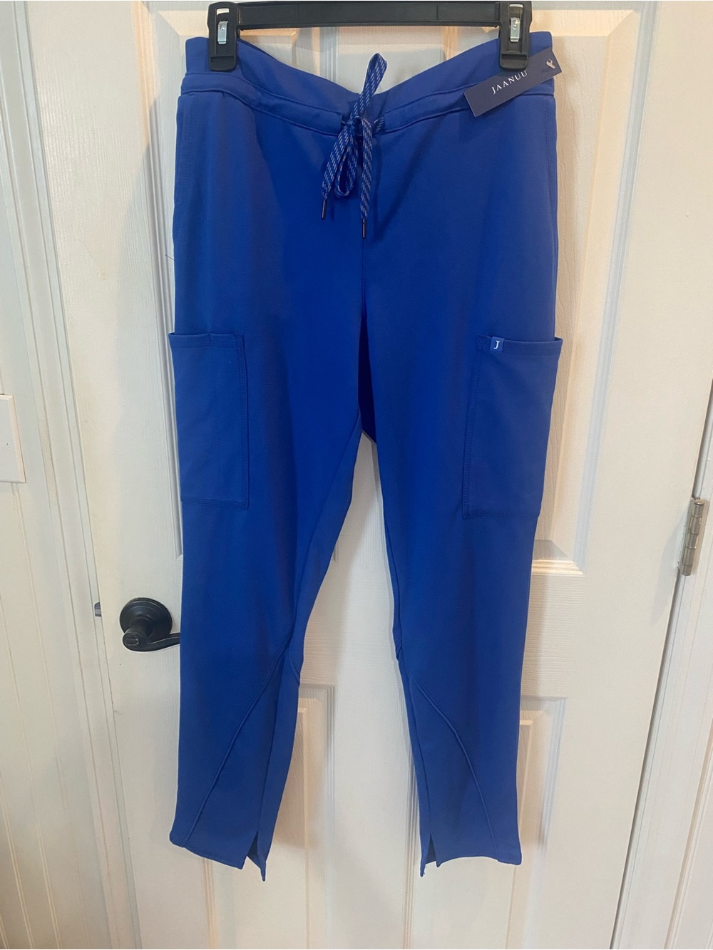 Jaanuu Cobalt Blue Drawstring Cargo Scrub Pants